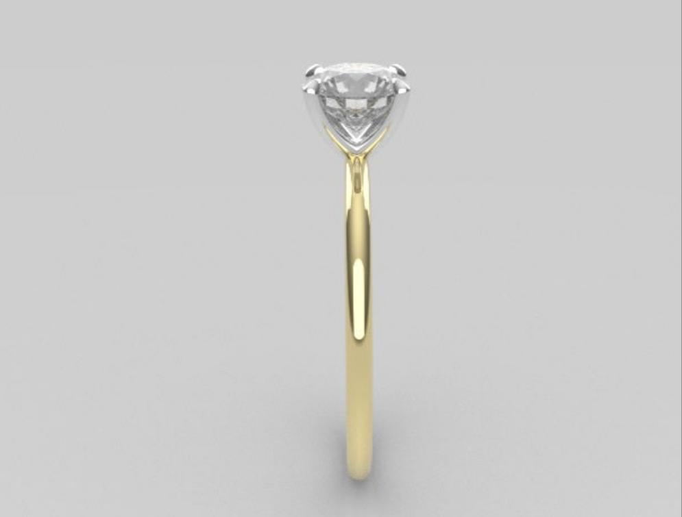 14K engagement ring with Diamond VS1, stt prong
