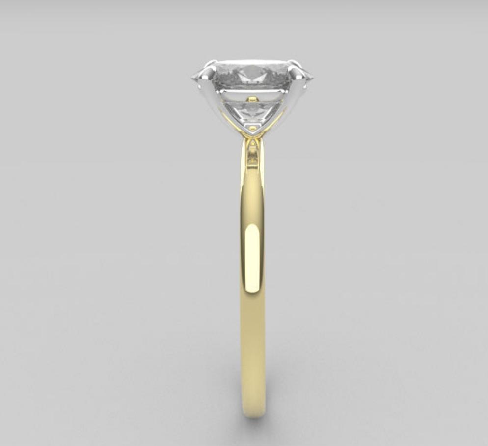 14K ring with Diamond VS1, style oval, stt prong