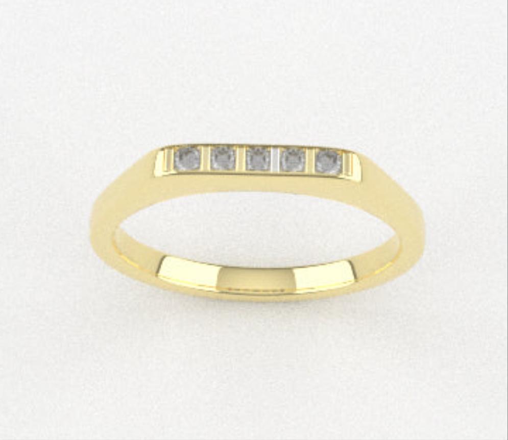 14K Engagement Ring with Diamond VS1 Stone, STT bezel