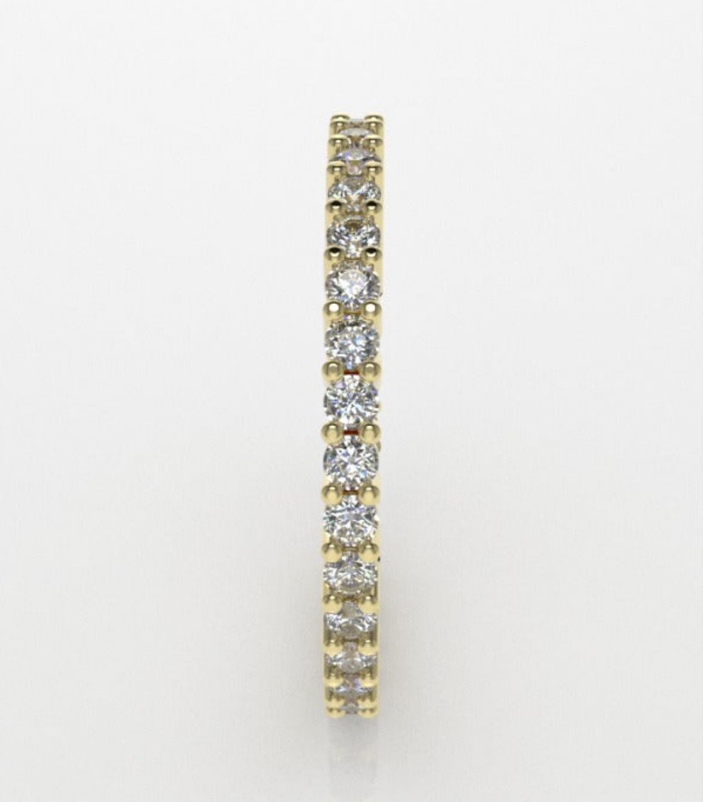 14K Gold Ring with 34 Diamond VS1, it is for daily use, "setting prongs" "band"