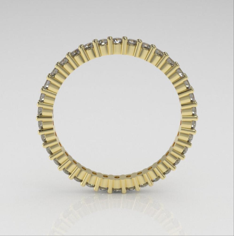 14K Gold Ring with 34 Diamond VS1, it is for daily use, "setting prongs" "band"