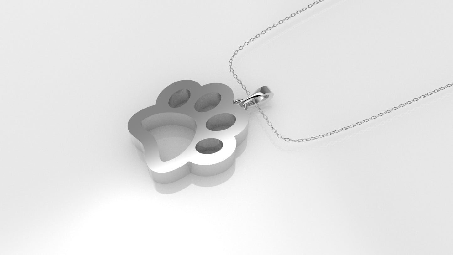 14K Pendant, includes 18 inch chain, "Dog Paw"
