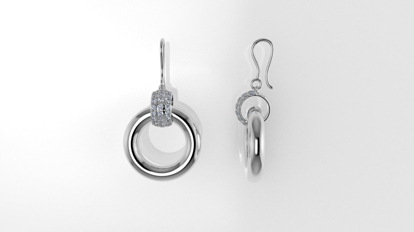 14k Earrings with 54 DIAMOND VS1