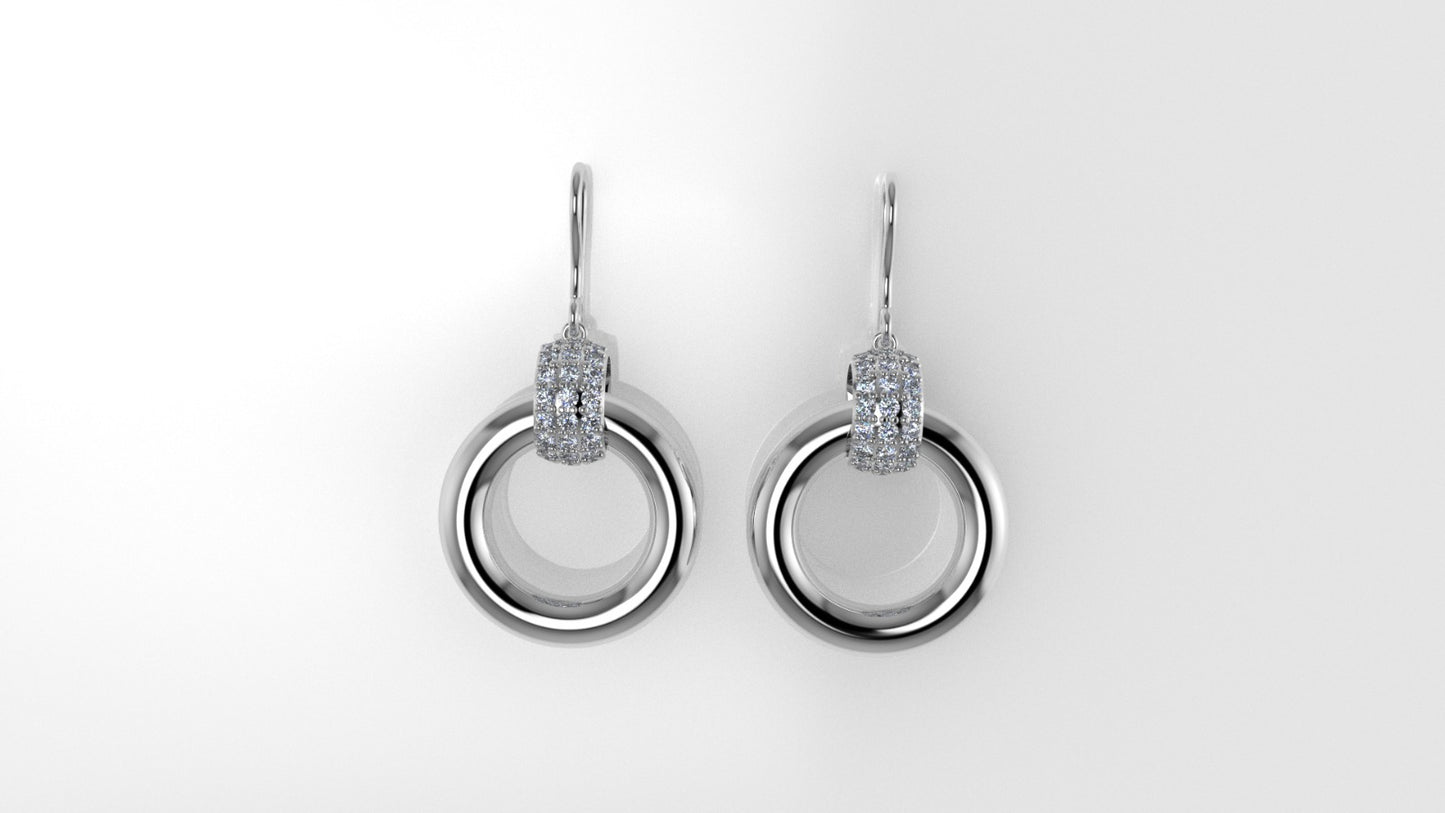 14k Earrings with 54 DIAMOND VS1