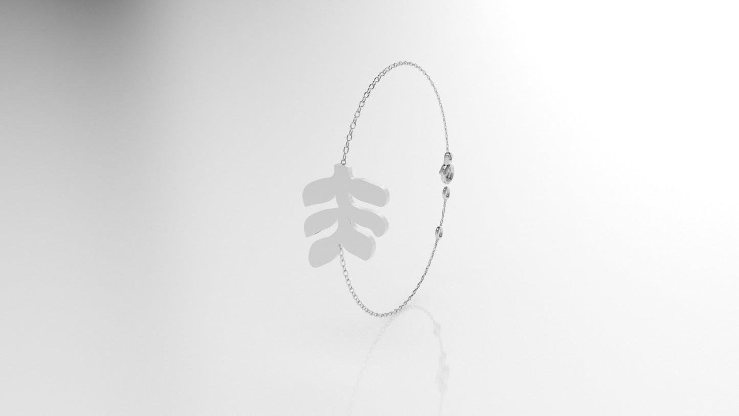 14k Bracelet perfect for any time, leaves style