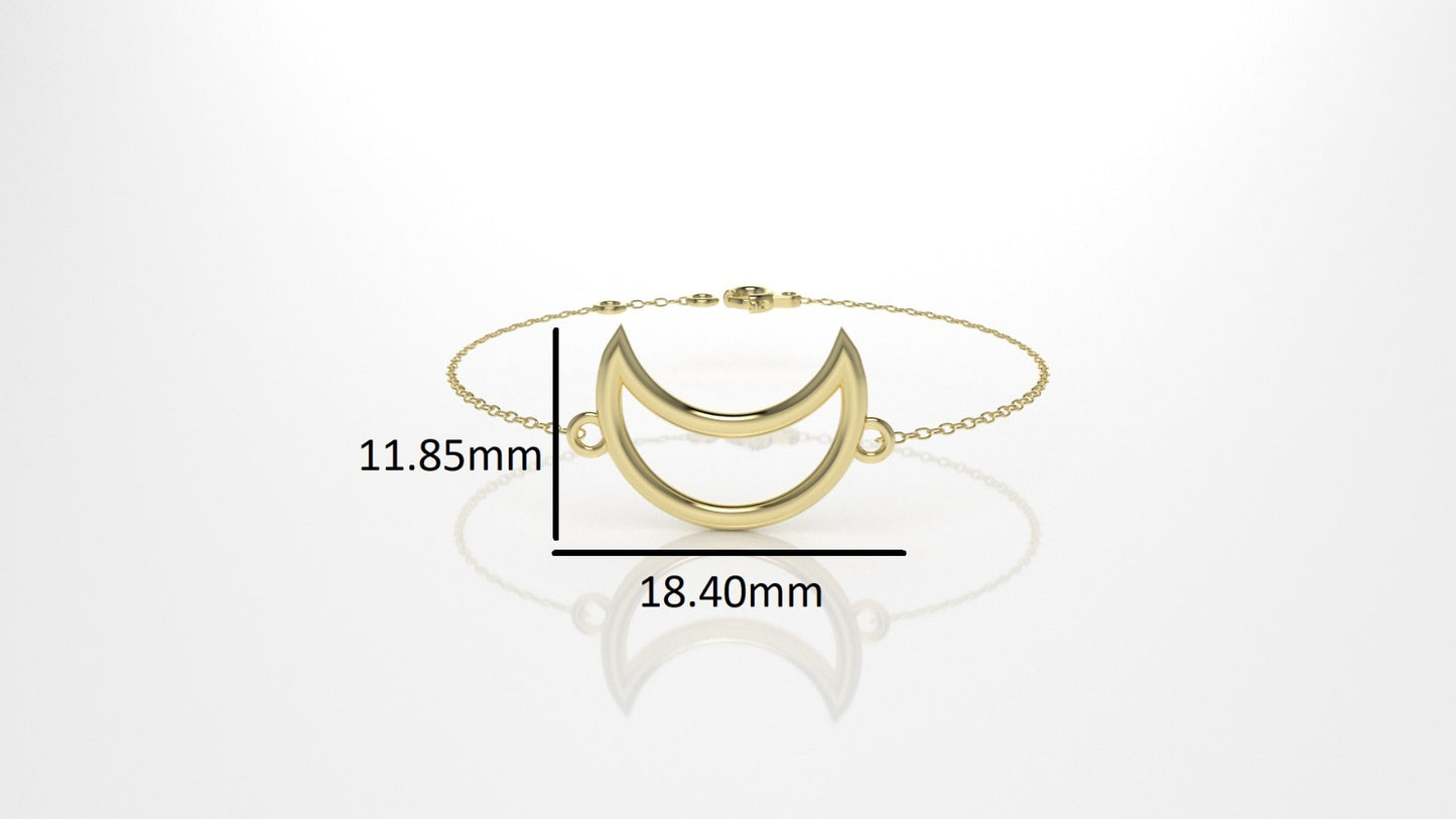 14k Bracelet, Moon Style