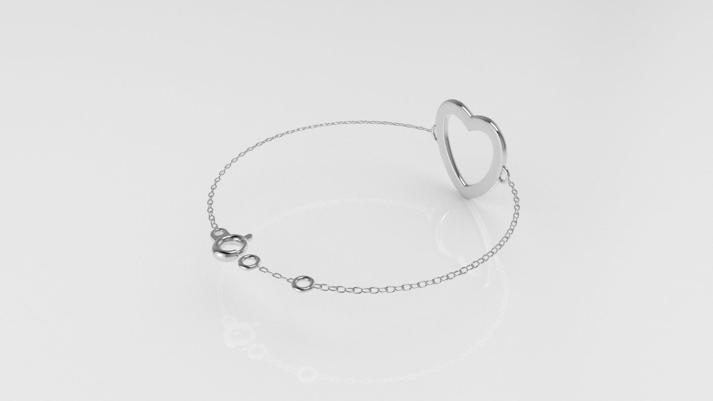 14k Bracelet it is use daily, Heart Style