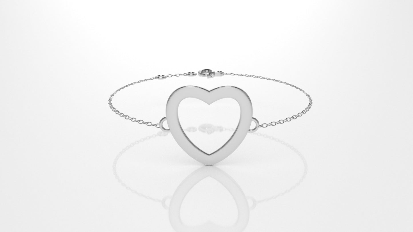 14k Bracelet it is use daily, Heart Style