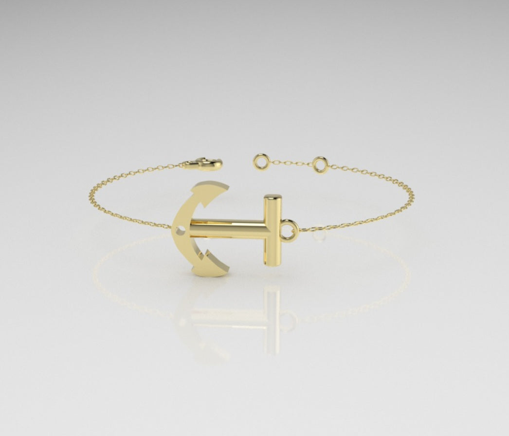 14k Bracelet, Boat Anclor Style