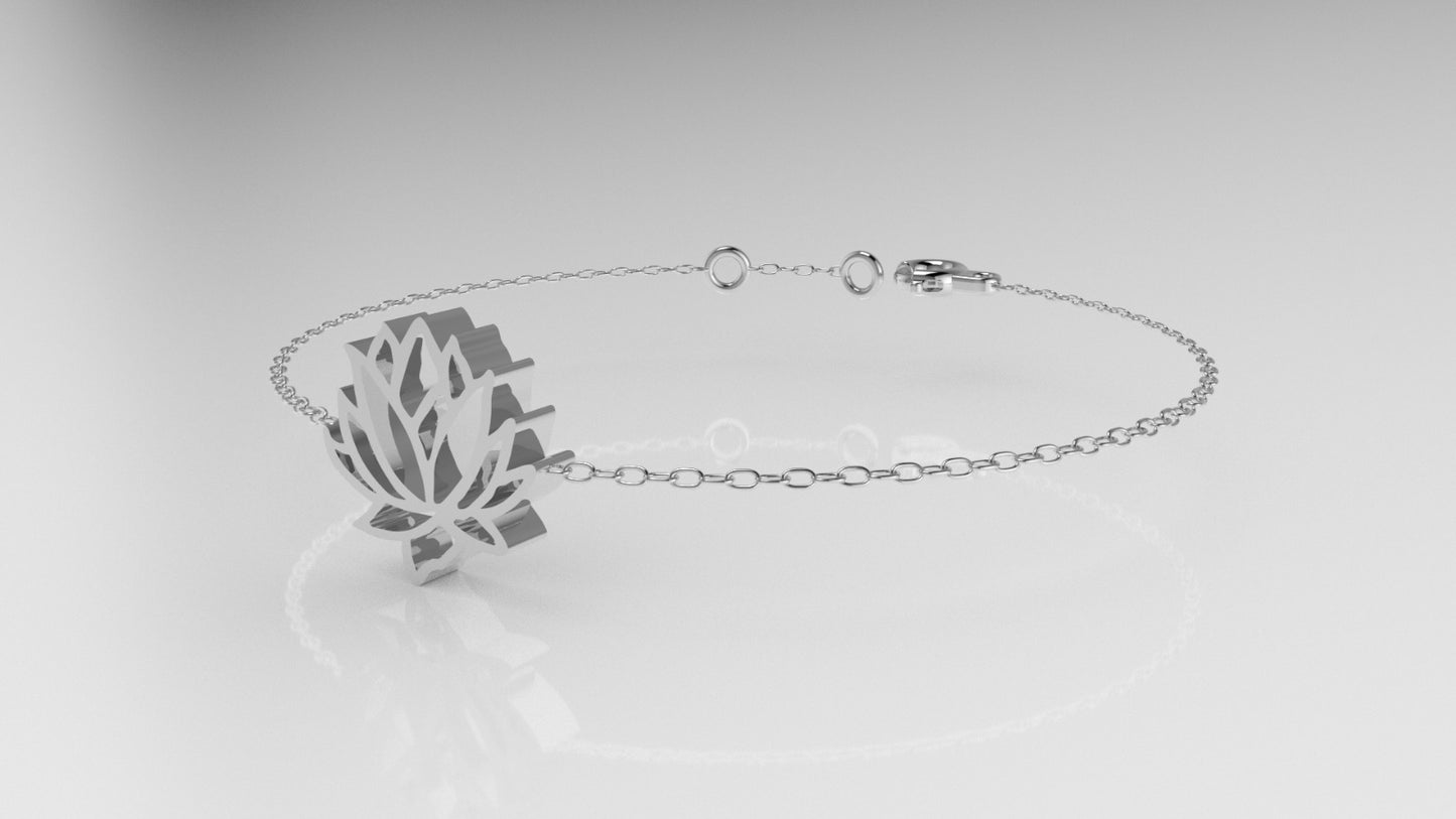 14k Bracelet perfect for any time, Flower Style