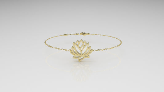 14k Bracelet perfect for any time, Flower Style