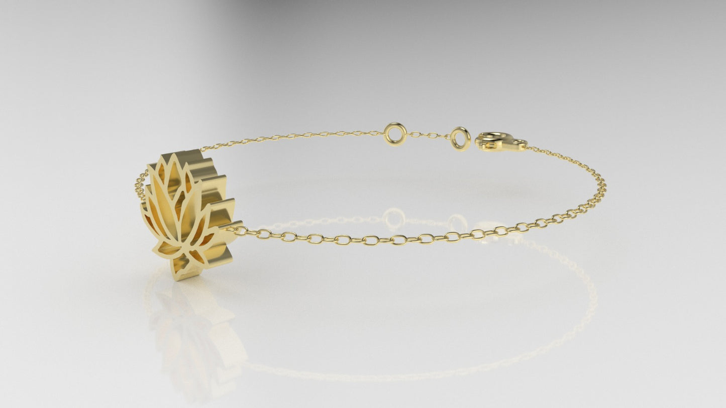14k Bracelet perfect for any time, Flower Style