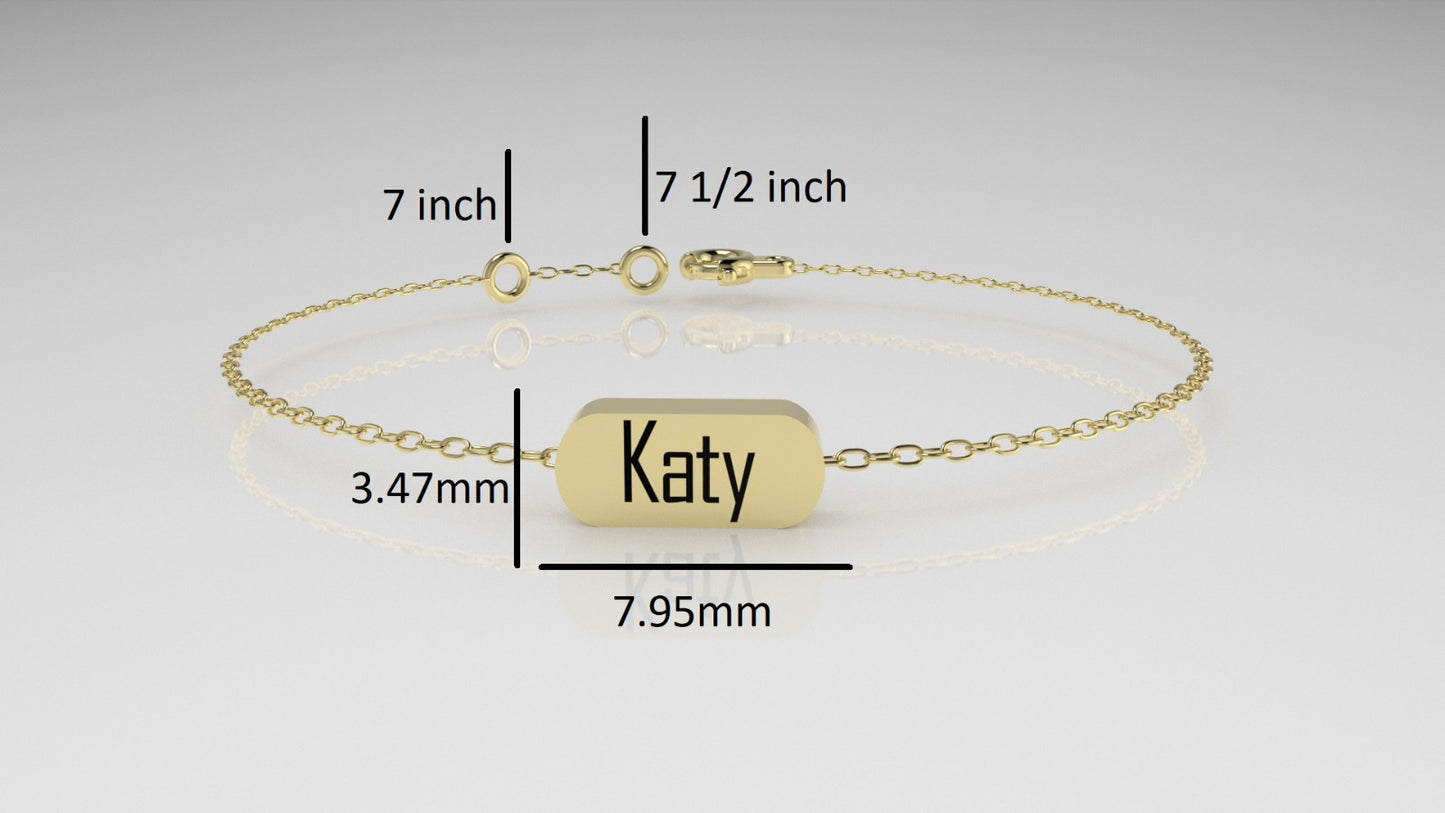 14k Bracelet with name, "Can be personalized with other names"