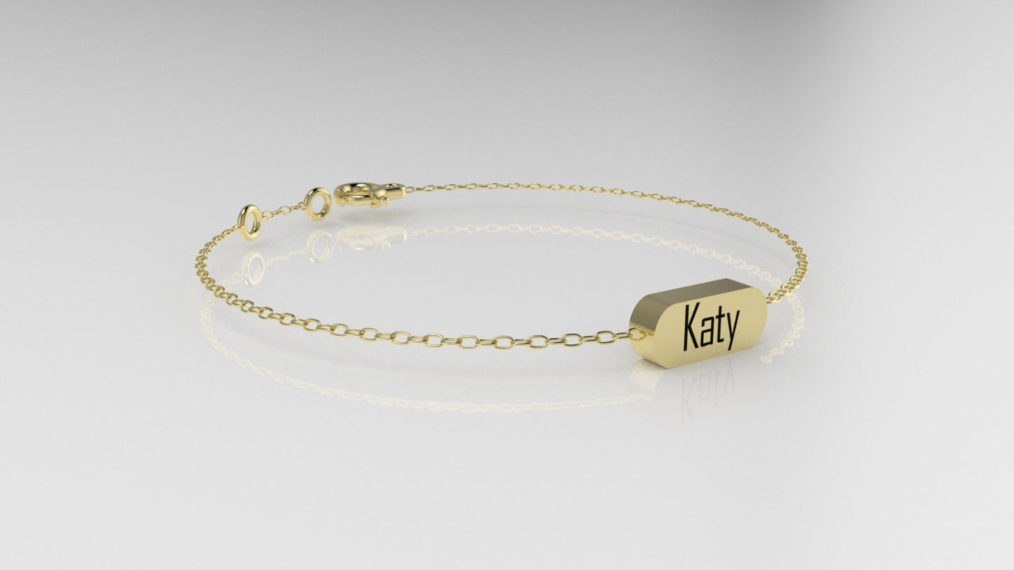 14k Bracelet with name, "Can be personalized with other names"