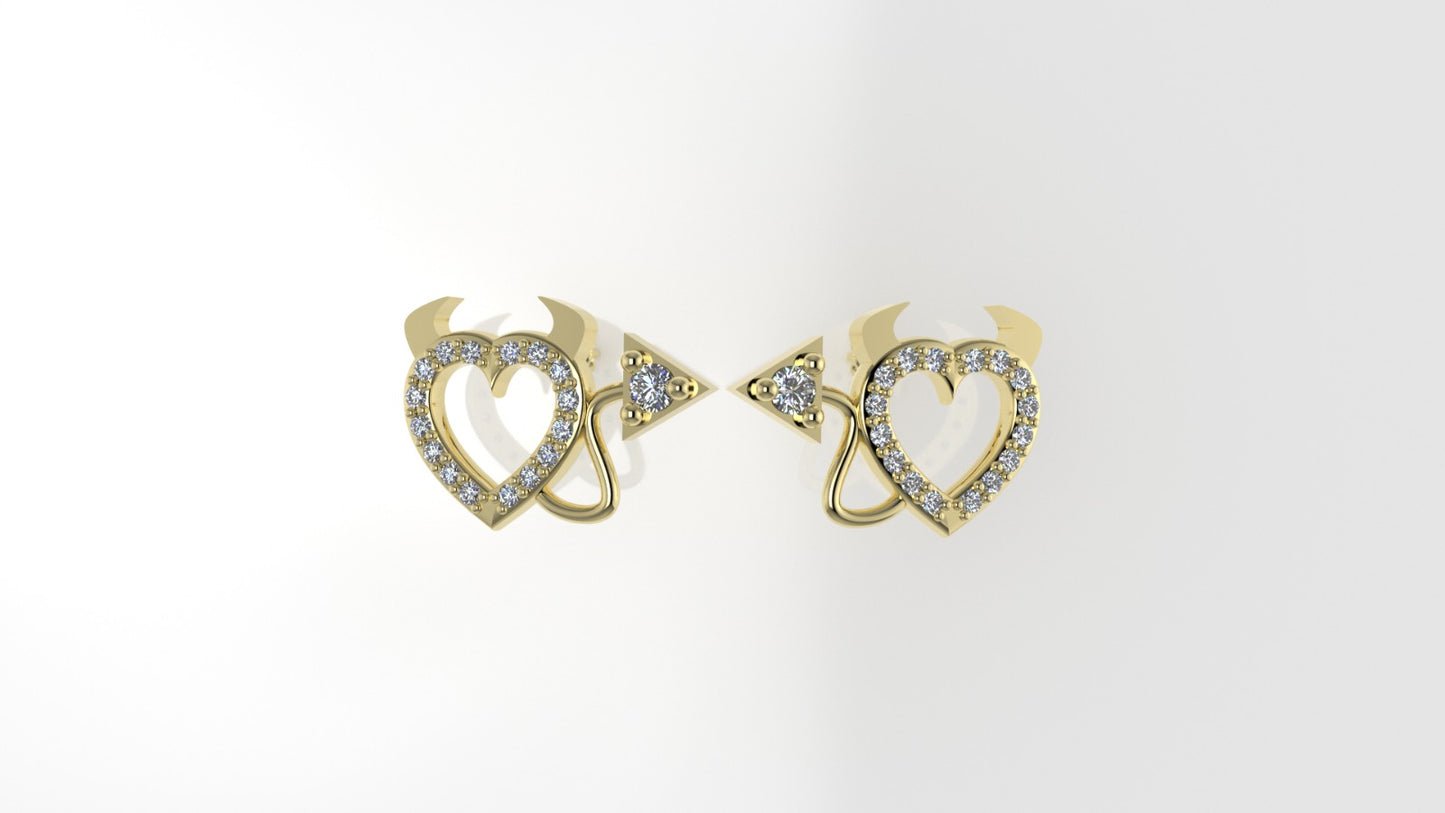 14k Gold Earrings with 34 DIAMONDS VS1, "Stt Prong" it is for daily use for any occasion