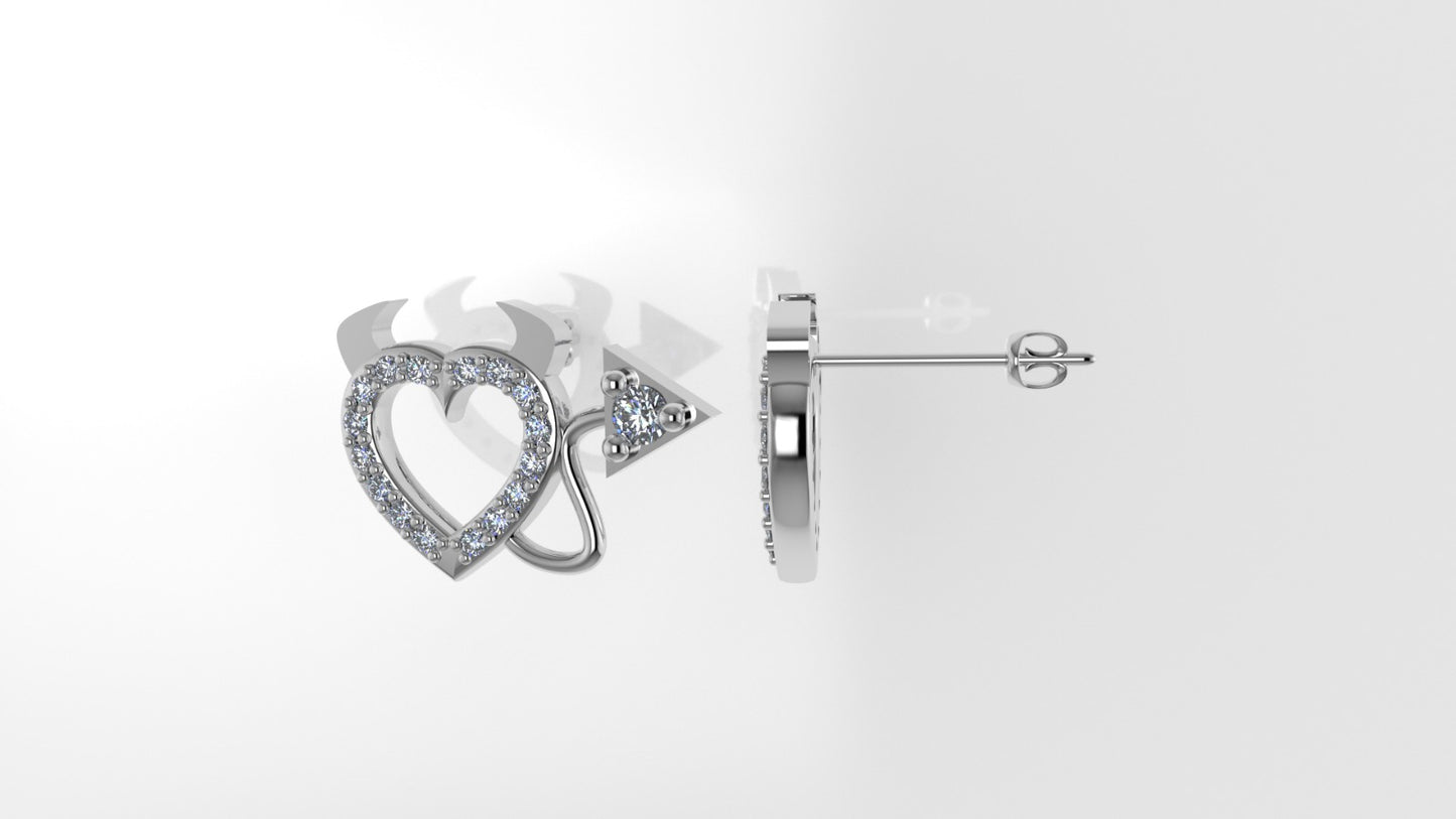 14k Gold Earrings with 34 DIAMONDS VS1, "Stt Prong" it is for daily use for any occasion