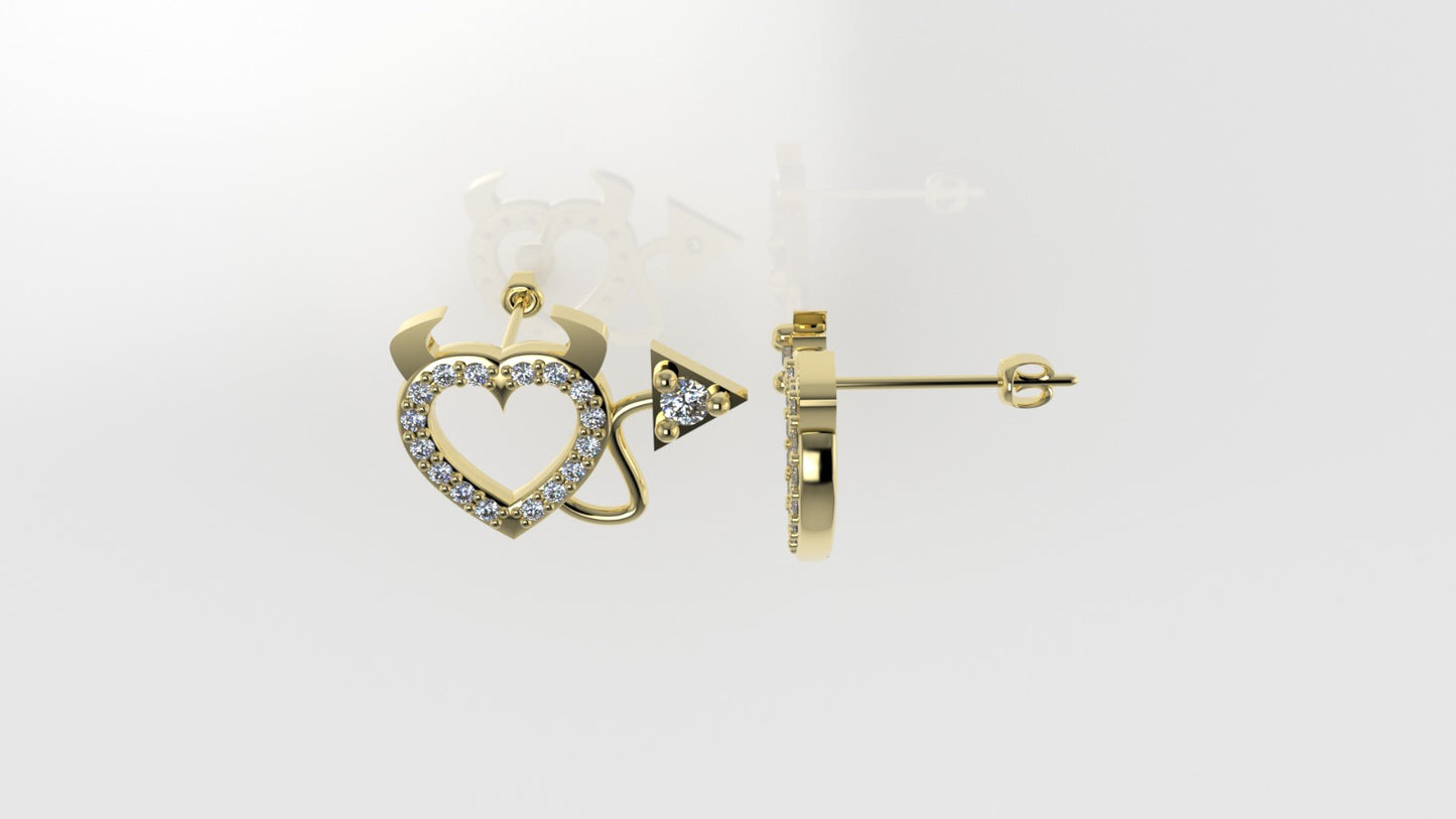 14k Gold Earrings with 34 DIAMONDS VS1, "Stt Prong" it is for daily use for any occasion
