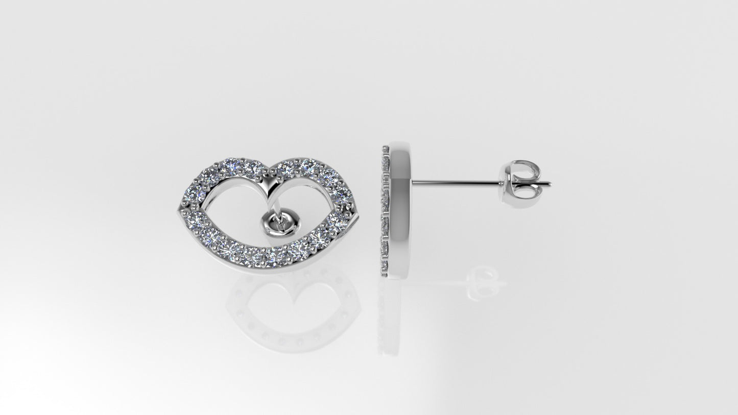 14k Yellow Gold Earrings with 32 DIAMONDS VS1 each, "STT: Prongs"