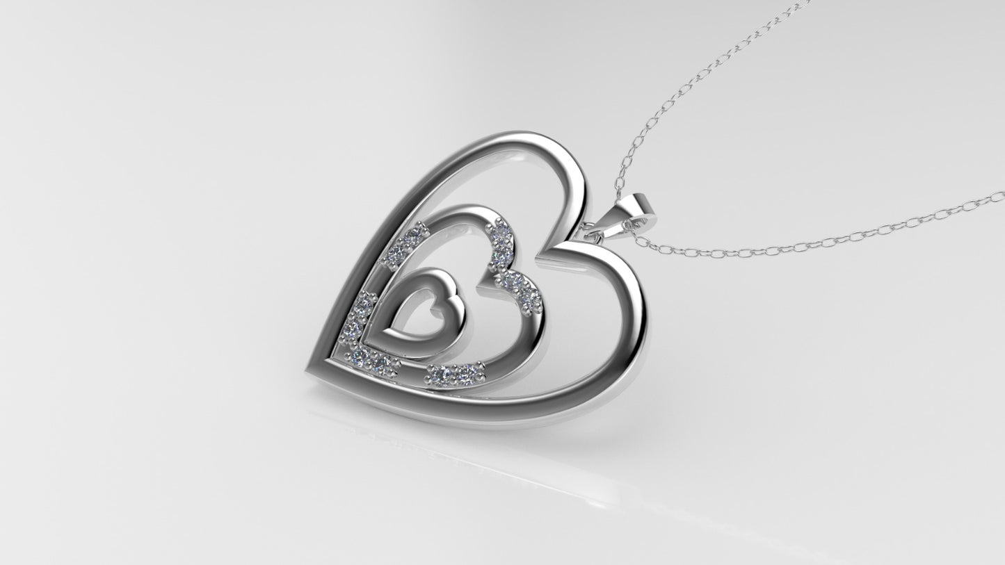 14K Gold Pendant with 12 DIAMONDS VS1, Only Pendant, "STT: Prong"
