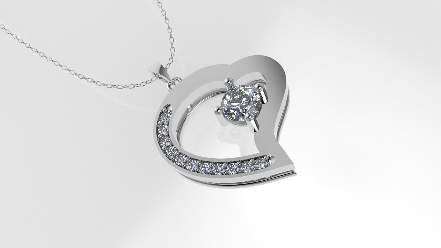 14K Pendant with 12 DIAMONDS VS1, "Cut Chanel", "STT: Prong"