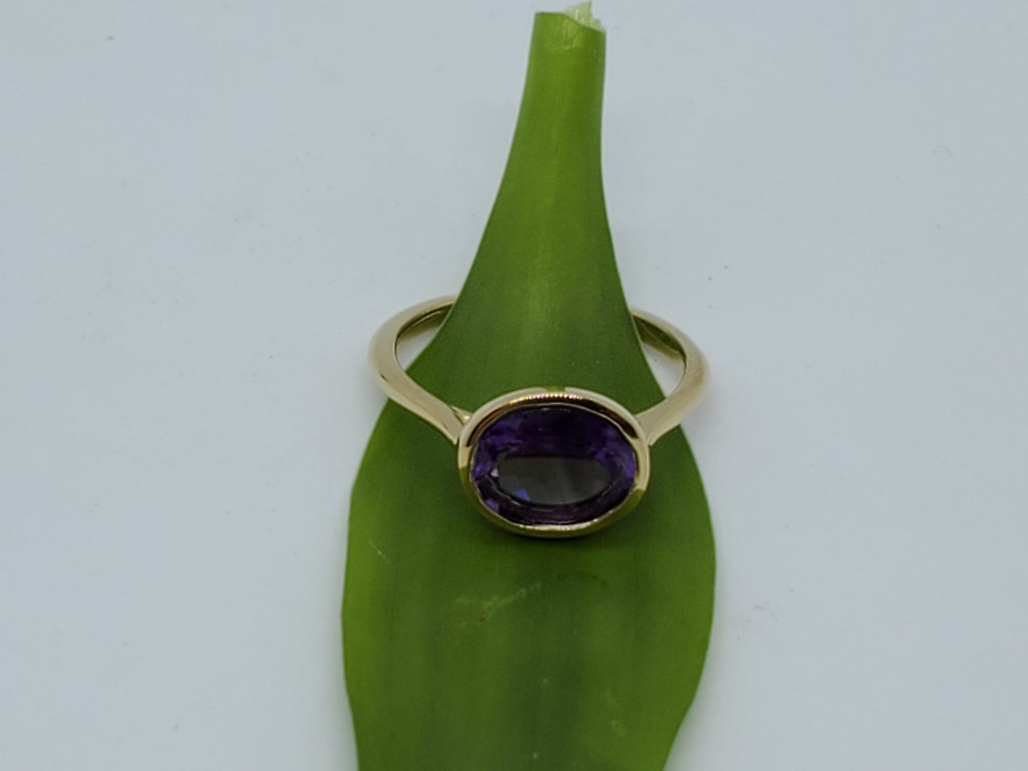 14K Mounted Amethyst Gold Ring