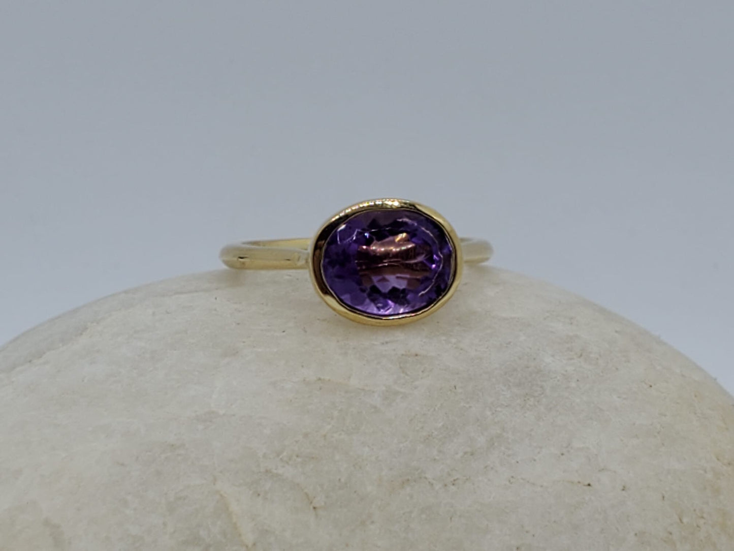 14K Mounted Amethyst Gold Ring
