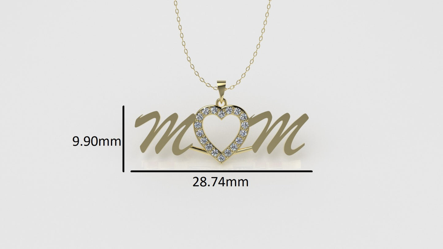 14K Pendant with 18 DIAMONDS VS1, "STT: Prong"