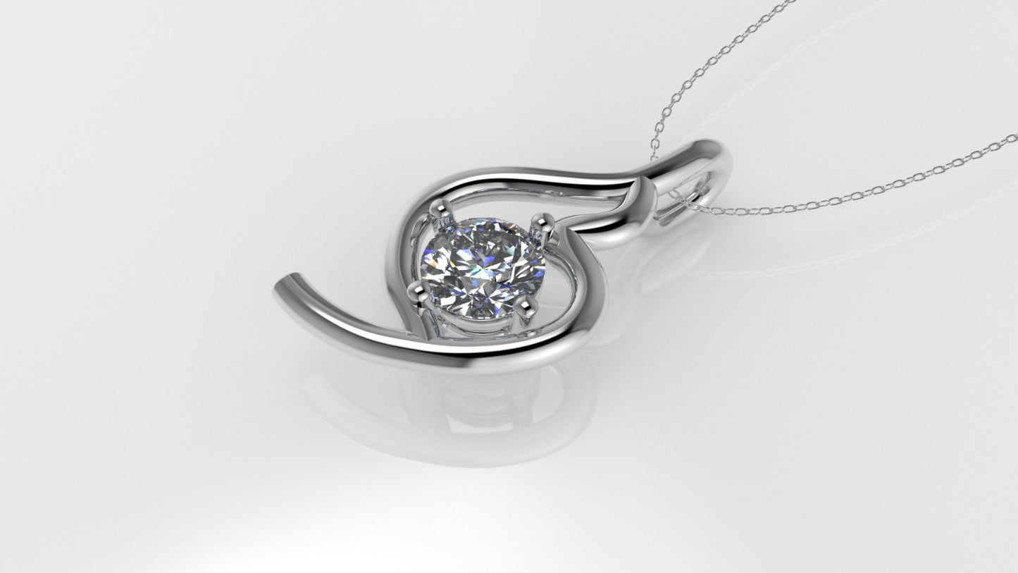 14K Pendant with 1 DIAMOND VS1, "STT: Prong"