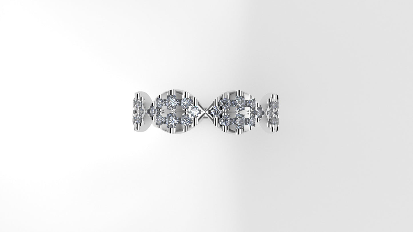 14K Ring with 32 DIAMONDS VS1, Cut Split