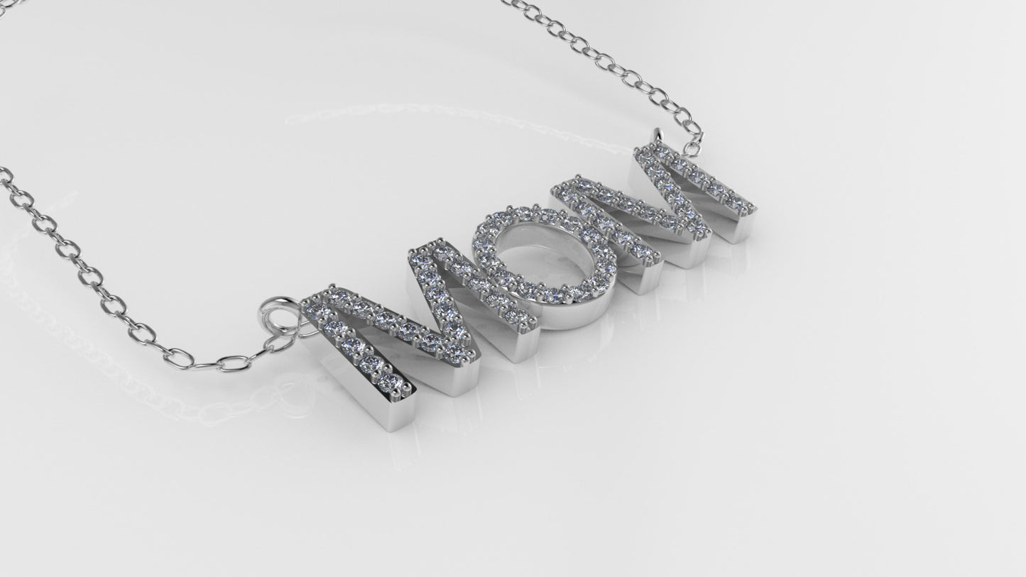 14K Pendant with 57 DIAMONDS VS1, "STT: Prong", for MOM