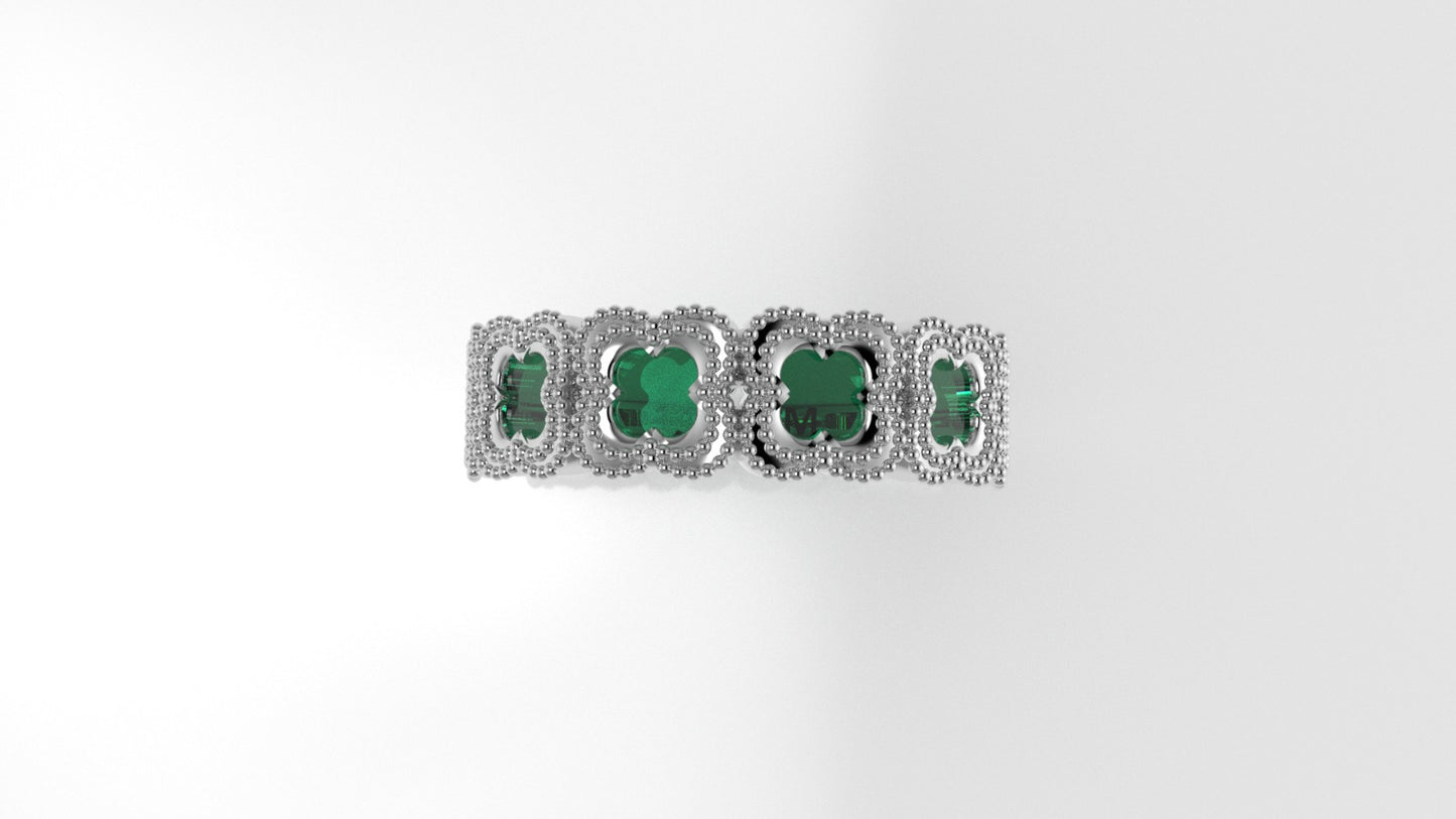 14K Ring with 6 STONES, Stt: Prong, FILIGREE