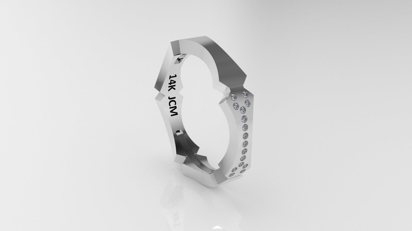 14K Ring with 16 DIAMONDS, STT: Bezel