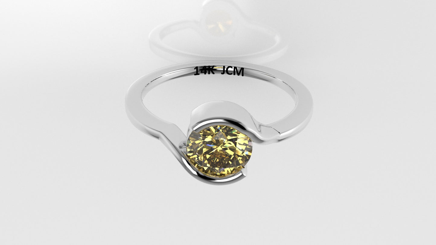 14K Gold Ring with 1 CITRINE, STT: BEZEL