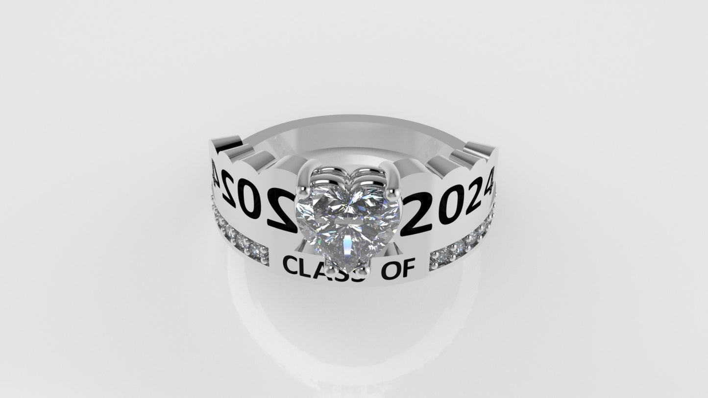 14K Grade Gold Ring with 17 STONES, Stt: Prong, Cut Chanel