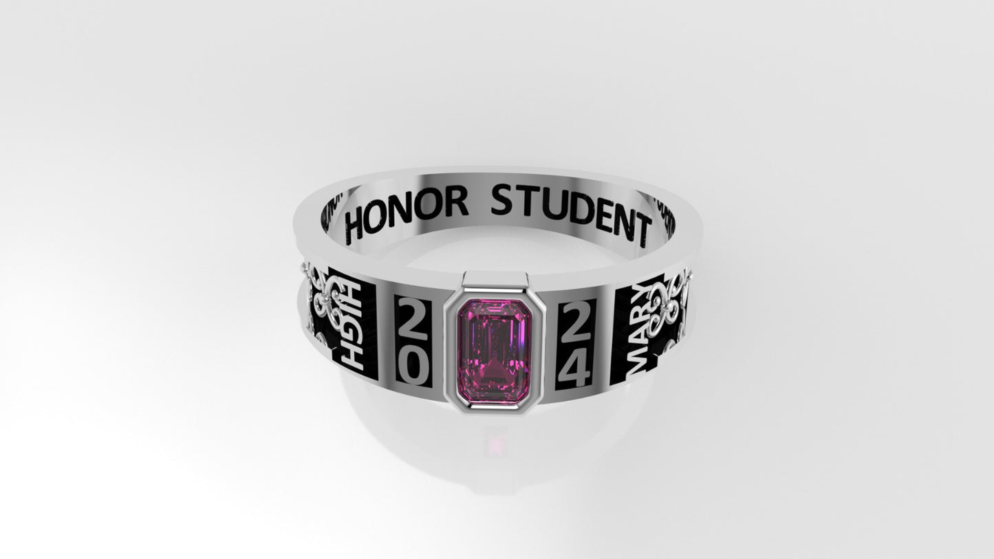 14K Grade Gold Ring with 1 TOURMALINE PINK, Stt: Bezel