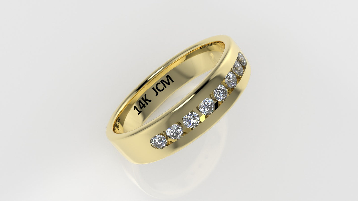 14K Gold Ring with 8 DIAMONDS, Stt: Chanel, For Men