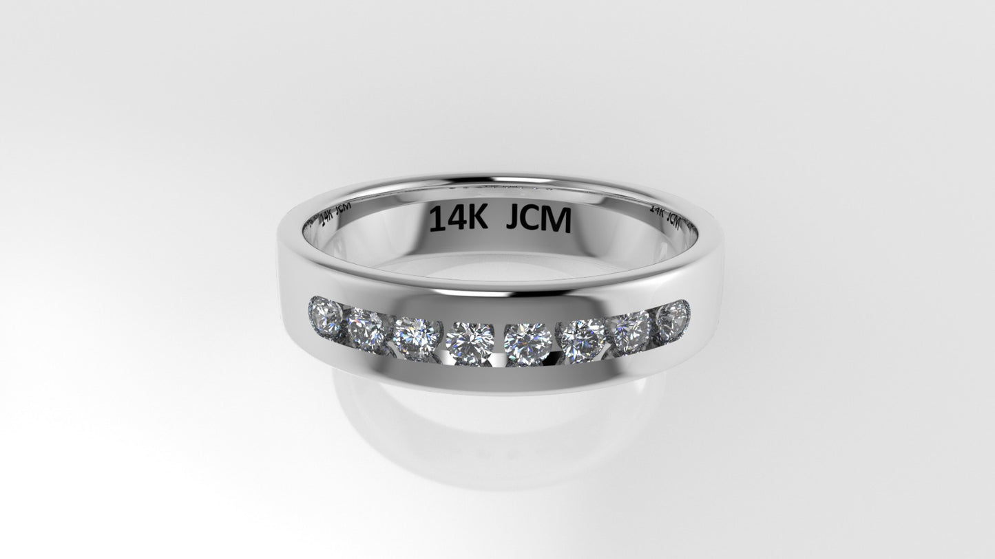 14K Gold Ring with 8 DIAMONDS, Stt: Chanel, For Men