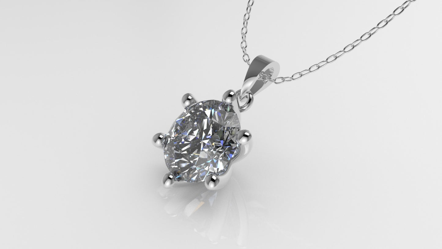 14K Gold Pendant with 1 Diamond VS1, STT: Prong, Only Pendant