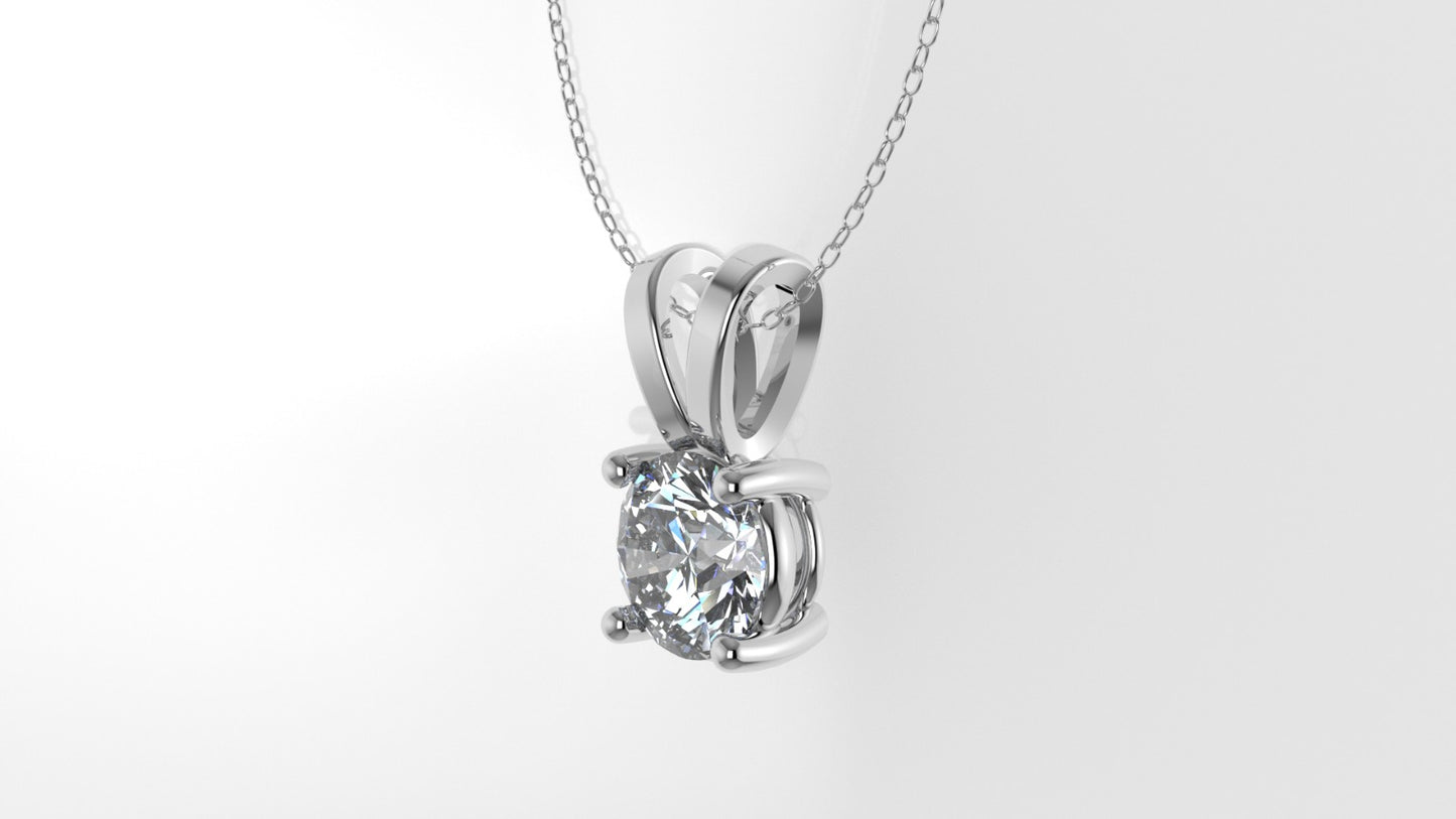 14K Gold Pendant with 1 Diamond VS1, STT: Prong, Only Pendant Included Bell