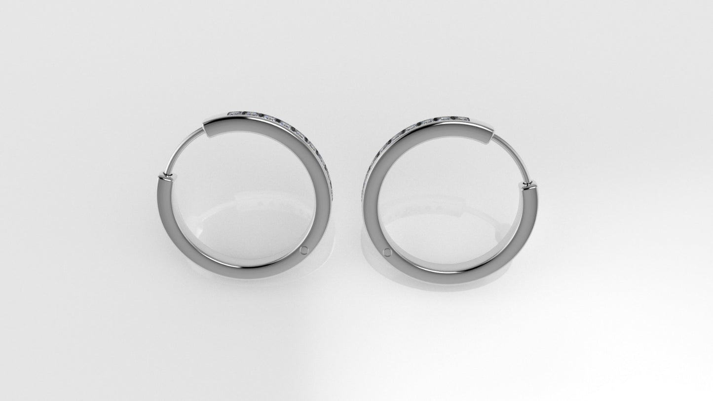 14k Earrings with 18 DIAMONDS, "STT: Cut Chanel"
