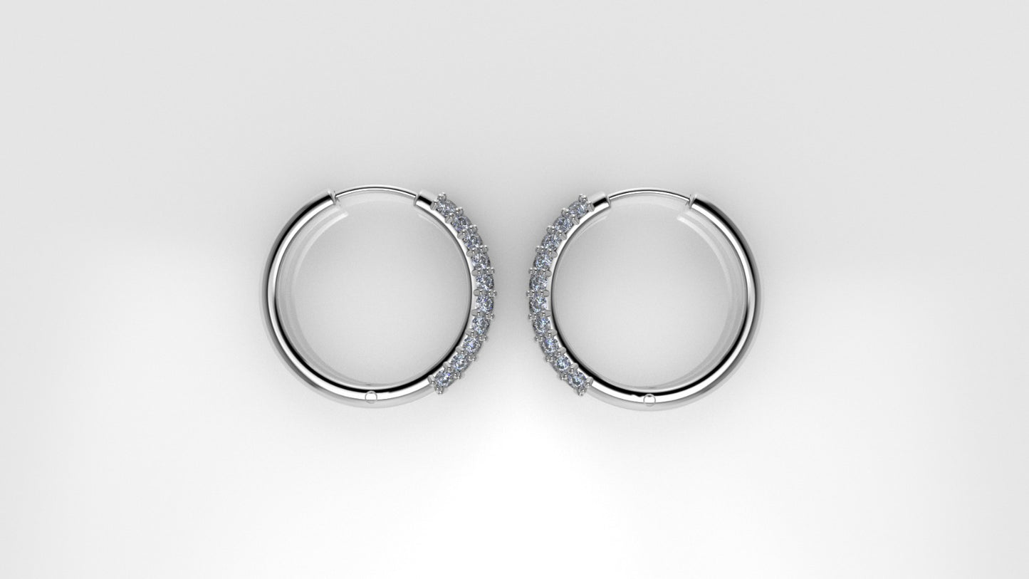 14k Gold Earrings with 60 DIAMONDS, "STT: Prongs"
