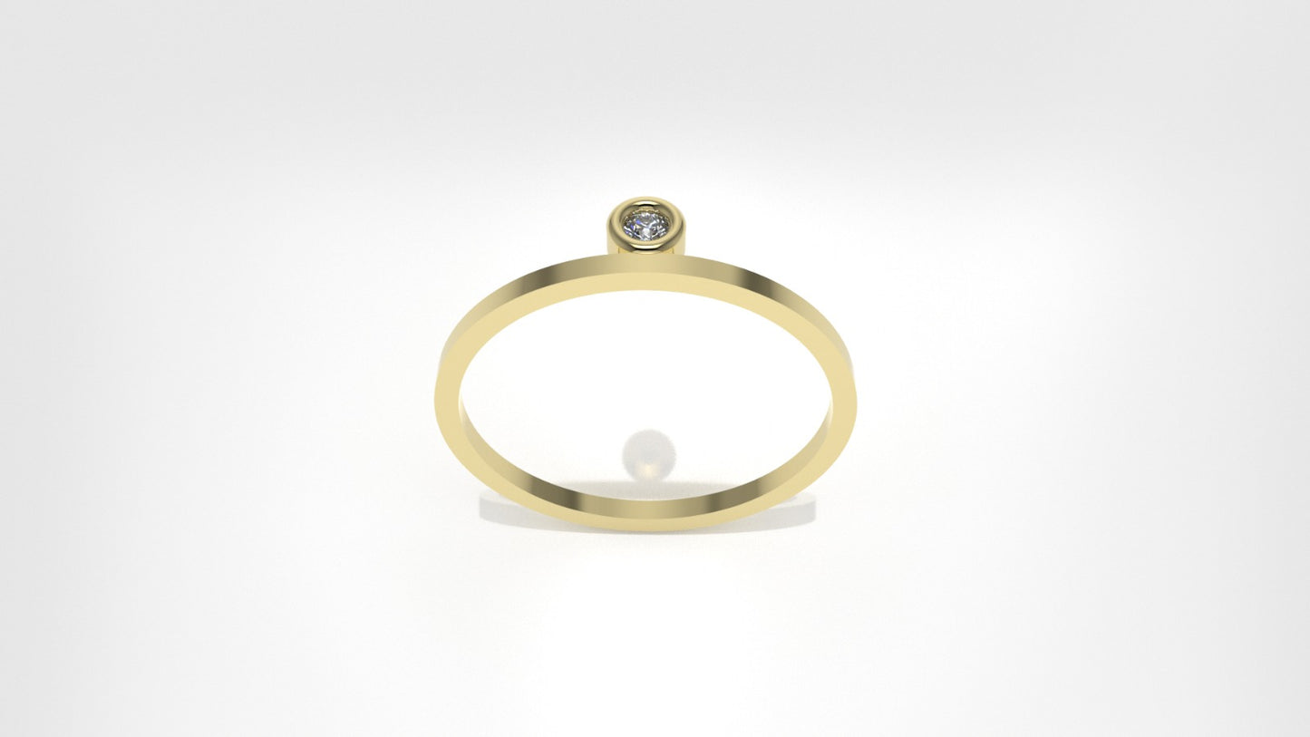 14k Diamond Ring, it is fine, delicate, comfortable for daily wear