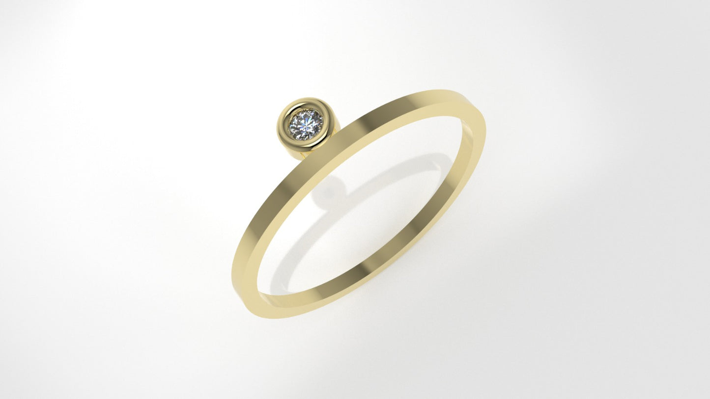14k Diamond Ring, it is fine, delicate, comfortable for daily wear