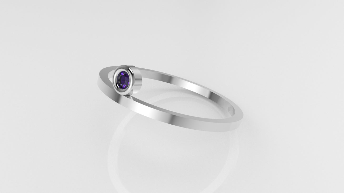 14k Amethyst Ring, it is fine, delicate, comfortable for daily wear