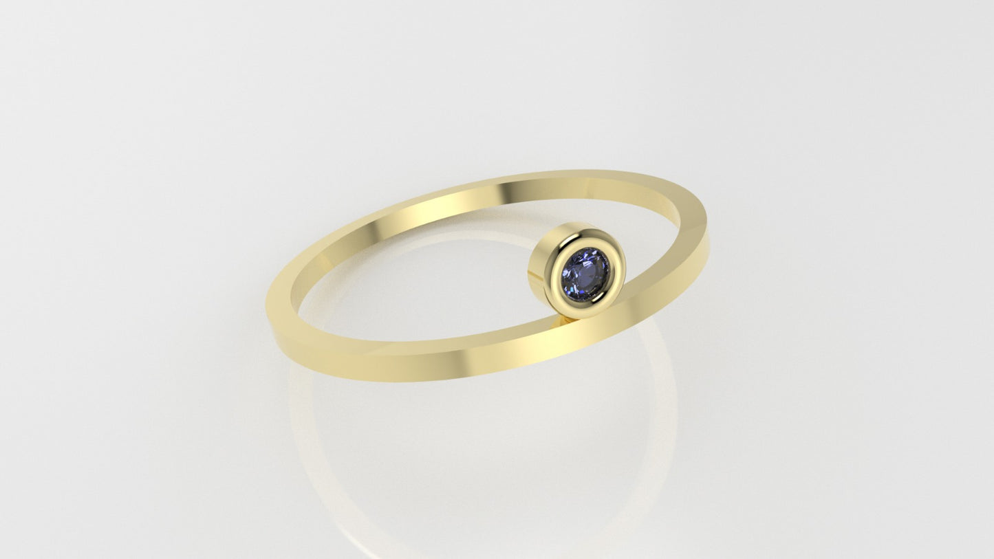 14k Tanzanite Ring, it is fine, delicate, comfortable for daily wear