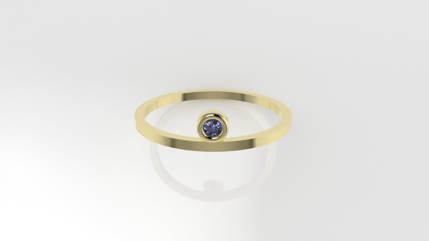 14k Tanzanite Ring, it is fine, delicate, comfortable for daily wear
