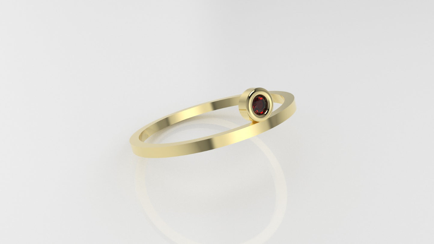 14k Ruby Ring, it is fine, delicate, comfortable for daily wear