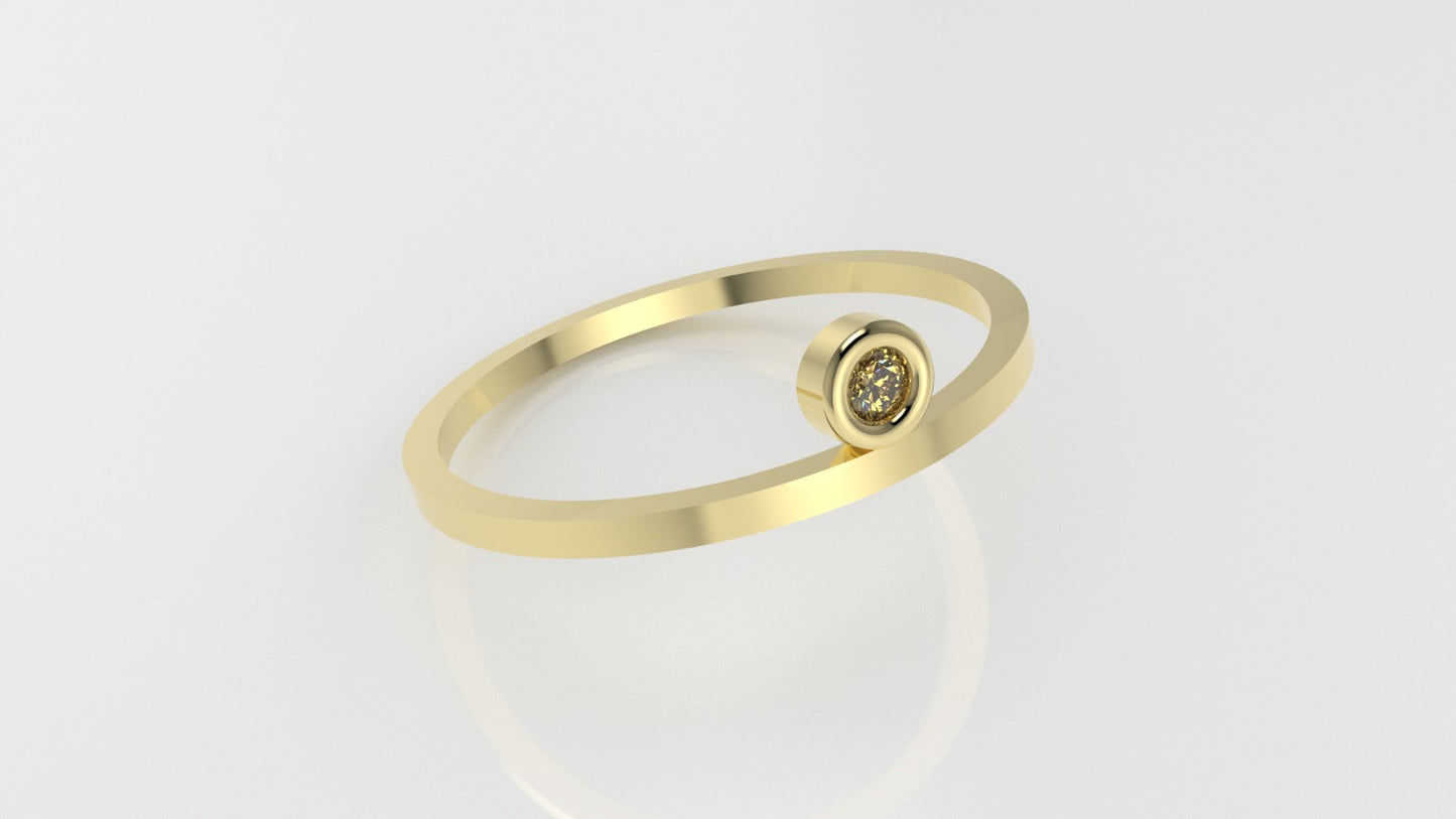 14k Citrine Ring, it is fine, delicate, comfortable for daily wear