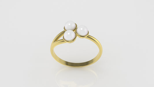 14K Gold Ring with Pearl