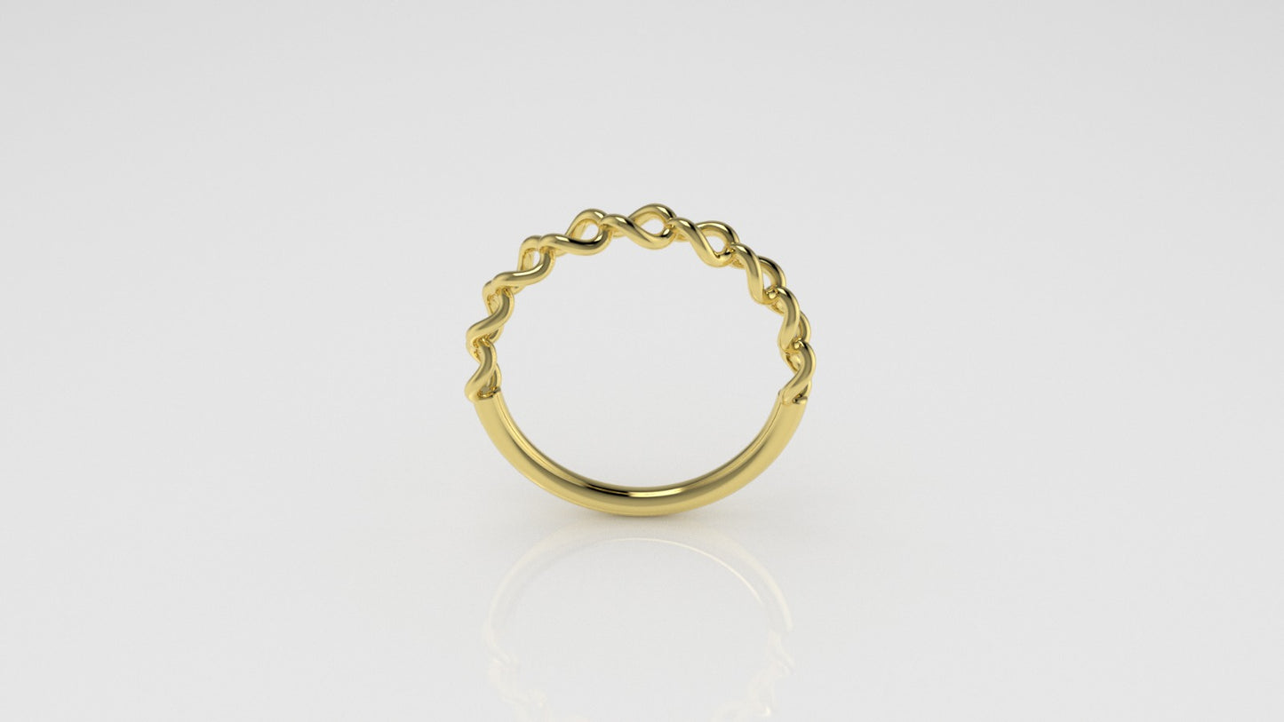 14K Chain Gold Ring